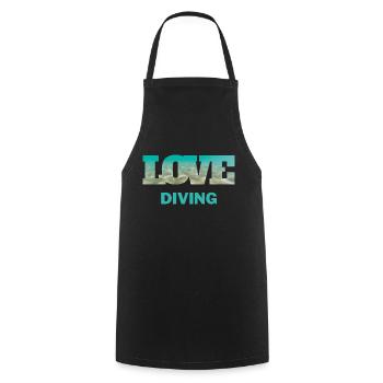 Plongée sous-marine Triangle Snorkeling Holiday - Tablier de cuisine - noir - Devant - AI Model Male 185 dark (185cm)
