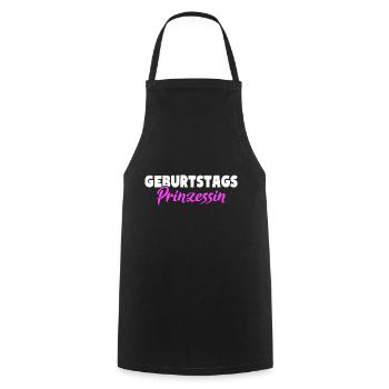 Geburtstags Prinzessin - Kochschürze - Schwarz - Vorne - AI Model Male 185 dark (185cm)