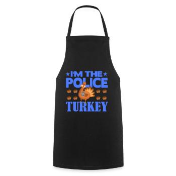 Je suis la police turque - Tablier de cuisine - noir - Devant - AI Model Male 185 dark (185cm)