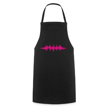 Music audio wave / sound wave / audio frequency - Cooking Apron - black - Front - AI Model Male 185 dark (185cm)