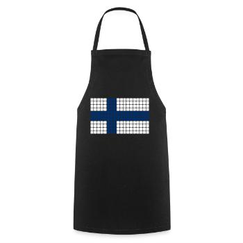 Finnland Flagge - Kochschürze - Schwarz - Vorne - AI Model Male 185 dark (185cm)