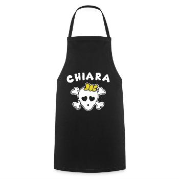 Pirate Chiara Design for Girls and Women - Cooking Apron - black - Front - AI Model Male 185 dark (185cm)