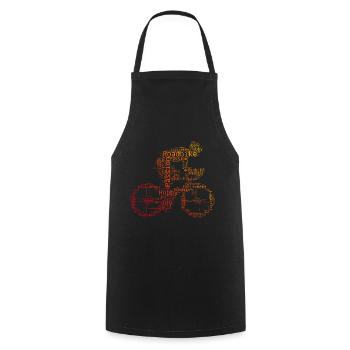 Road Bike Road Cycling Road Cyclist Road Bike - Cooking Apron - black - Front - AI Model Male 185 dark (185cm)