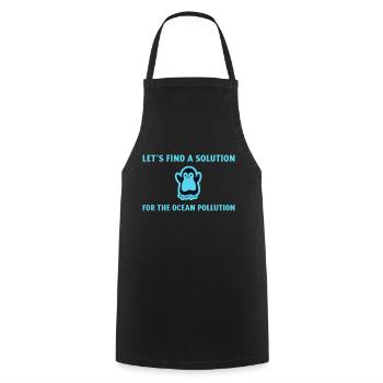 Marine Conservation - Cooking Apron - black - Front - AI Model Male 185 dark (185cm)
