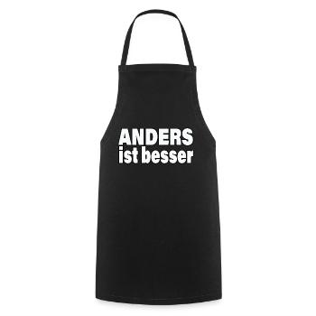 ANDERS IST BESSER - Kochschürze - Schwarz - Vorne - AI Model Male 185 dark (185cm)