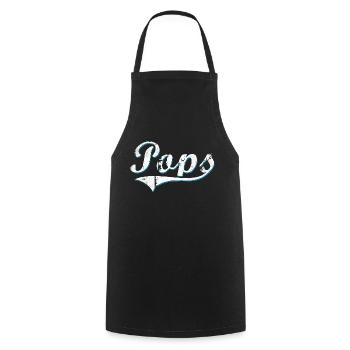 Pops vintage pour la fête des pères - Tablier de cuisine - noir - Devant - AI Model Male 185 dark (185cm)