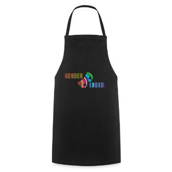 Gender-Bender hat den Regenbogen gefunden - Kochschürze - Schwarz - Vorne - AI Model Male 185 dark (185cm)