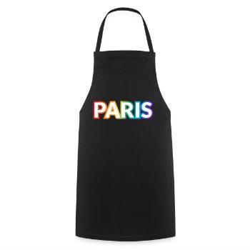 Gay Pride Paris Frankreich - Kochschürze - Schwarz - Vorne - AI Model Male 185 dark (185cm)