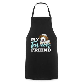 Chien Sheepadoodle mignon - Tablier de cuisine - noir - Devant - AI Model Male 185 dark (185cm)