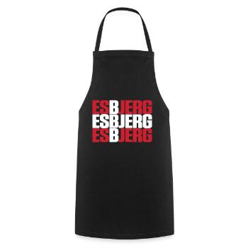 Esbjerg Denmark Flag - Cooking Apron - black - Front - AI Model Male 185 dark (185cm)