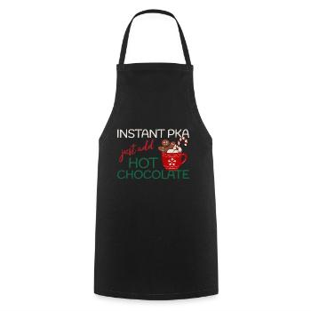 Instant PKA just add hot Chocolate Weihnachten - Kochschürze - Schwarz - Vorne - AI Model Male 185 dark (185cm)