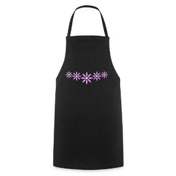 Beaucoup de fleurs colorées belle conception de motif décoratif - Tablier de cuisine - noir - Devant - AI Model Male 185 dark (185cm)