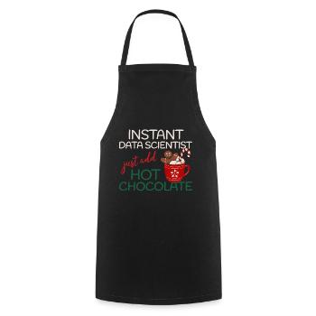 Data Scientist Noël il suffit d’ajouter du chocolat chaud - Tablier de cuisine - noir - Devant - AI Model Male 185 dark (185cm)