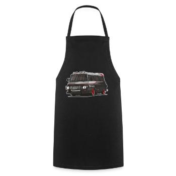 Barkas B1000 // Illustration - Tablier de cuisine - noir - Devant - AI Model Male 185 dark (185cm)