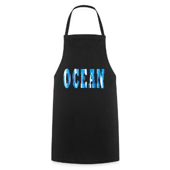 Ocean - Cooking Apron - black - Front - AI Model Male 185 dark (185cm)