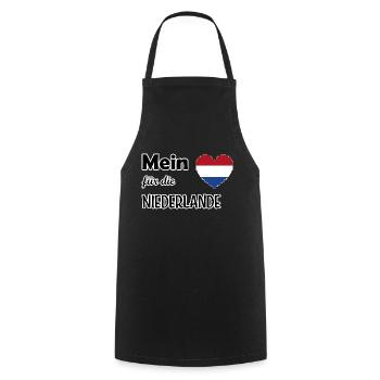My heart for the Netherlands - Cooking Apron - black - Front - AI Model Male 185 dark (185cm)