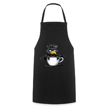 Bird don't want coffee before you ask no - Cooking Apron - black - Front - AI Model Male 185 dark (185cm)