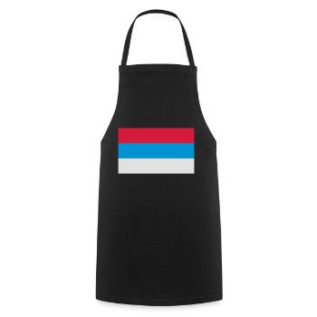 Nationalflagge von Serbien - Kochschürze - Schwarz - Vorne - AI Model Male 185 dark (185cm)