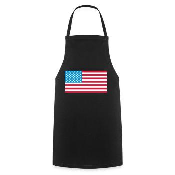 usa flag - Cooking Apron - black - Front - AI Model Male 185 dark (185cm)