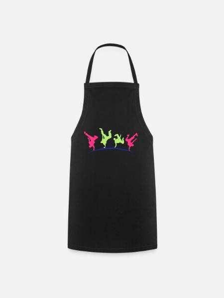 break dance hip hop danseur18 - Cooking Apron - black
