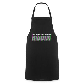RIDDIM - Kochschürze - Schwarz - Vorne - AI Model Male 185 dark (185cm)