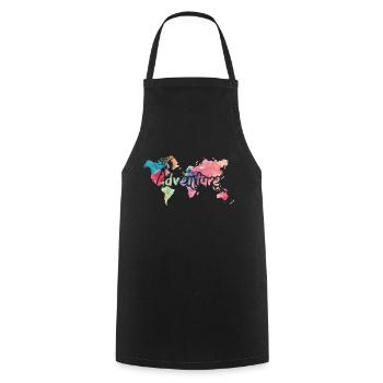 Adventure - Cooking Apron - black - Front - AI Model Male 185 dark (185cm)