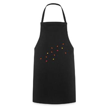 Herbstlaub - Kochschürze - Schwarz - Vorne - AI Model Male 185 dark (185cm)