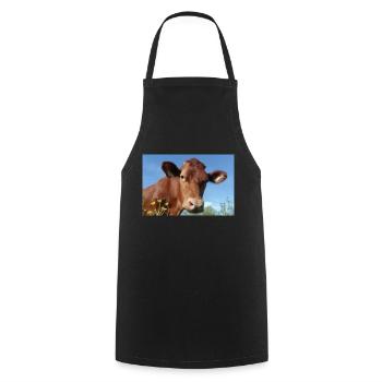 vache - Tablier de cuisine - noir - Devant - AI Model Male 185 dark (185cm)