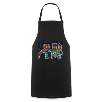 Friendship - Cooking Apron - black - Front - AI Model Male 185 dark (185cm)