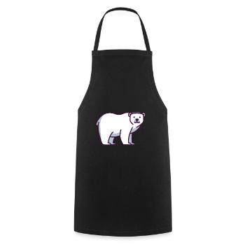 Ours polaire - Tablier de cuisine - noir - Devant - AI Model Male 185 dark (185cm)