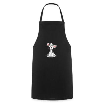 Zebra - Cooking Apron - black - Front - AI Model Male 185 dark (185cm)