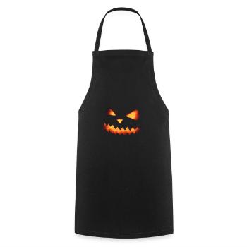 Halloween, citrouille, citrouille, masque - Tablier de cuisine - noir - Devant - AI Model Male 185 dark (185cm)