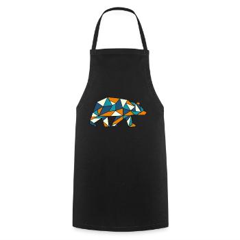 Bear Grizzly Polar Bear Geometry - Cooking Apron - black - Front - AI Model Male 185 dark (185cm)