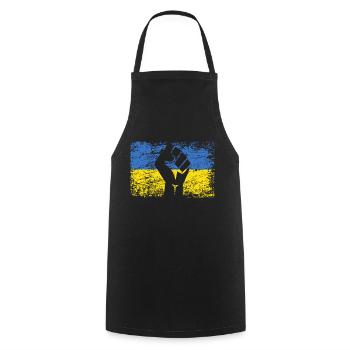 Support UKRAINE Support Ukraine Flag Ukraine - Cooking Apron - black - Front - AI Model Male 185 dark (185cm)