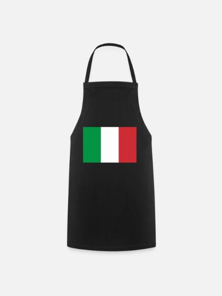 Flagge Italien / Italienische Flagge - Kochschürze - Schwarz