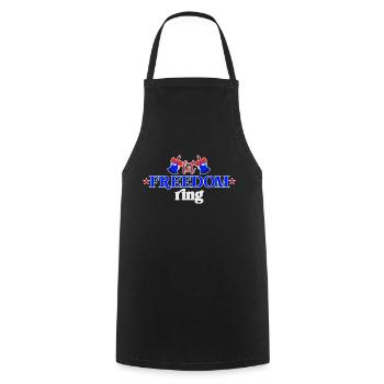 Let Freedom Ring - Cooking Apron - black - Front - AI Model Male 185 dark (185cm)
