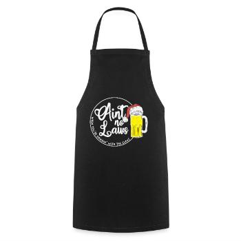 Aint No Laues, Quand vous buvez avec le Claus - Tablier de cuisine - noir - Devant - AI Model Male 185 dark (185cm)