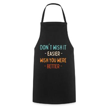 Monday I Do This - Motivation Quote - Cooking Apron - black - Front - AI Model Male 185 dark (185cm)