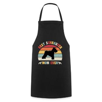Meilleure maman Schnauzer jamais amateurs de chiens vintage rétro - Tablier de cuisine - noir - Devant - AI Model Male 185 dark (185cm)