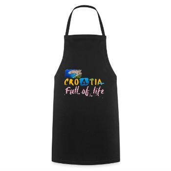 Croatia Croatian Hrvatska Croatia Croats Croat - Cooking Apron - black - Front - AI Model Male 185 dark (185cm)