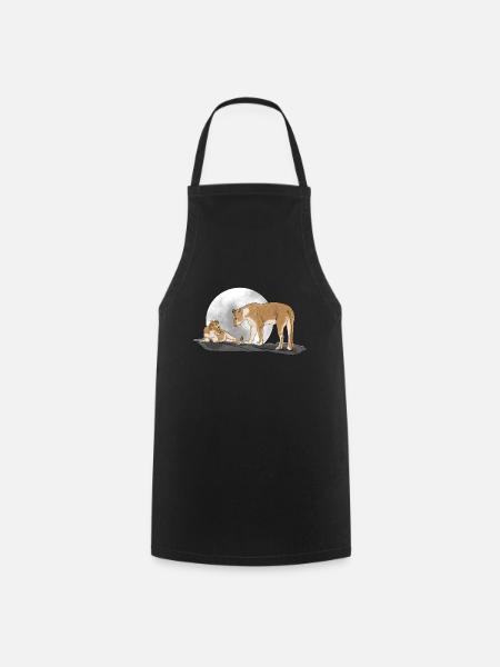 Famille lions - Tablier de cuisine - noir