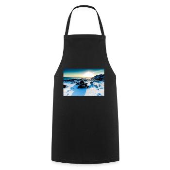 Sonnenuntergang - Kochschürze - Schwarz - Vorne - AI Model Male 185 dark (185cm)