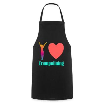 I love Trampolining - Cooking Apron - black - Front - AI Model Male 185 dark (185cm)