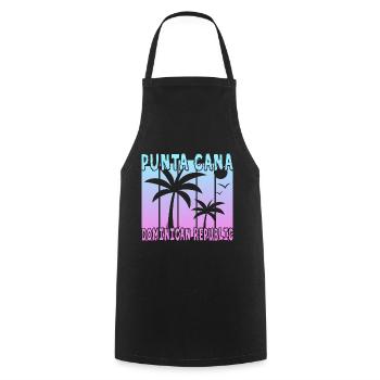 Punta Cana Dominican Republic - Cooking Apron - black - Front - AI Model Male 185 dark (185cm)