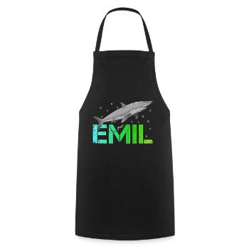 Emil Geburtstag Emil Namenstag - Kochschürze - Schwarz - Vorne - AI Model Male 185 dark (185cm)