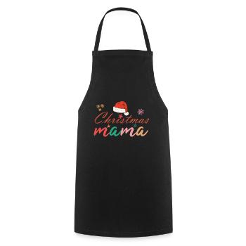 Christmas Mama Weihnachts Outfit - Kochschürze - Schwarz - Vorne - AI Model Male 185 dark (185cm)