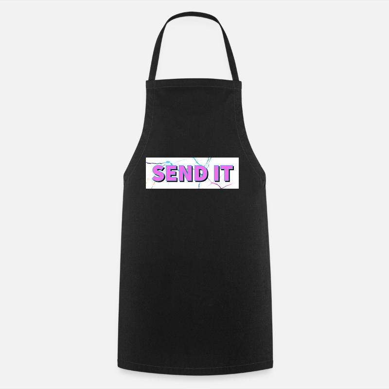 Logo de la boîte SEND IT - Tablier de cuisine - noir