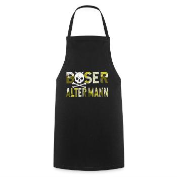 Böser Alter Mann - Kochschürze - Schwarz - Vorne - AI Model Male 185 dark (185cm)