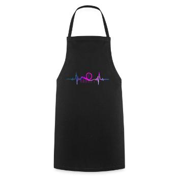 Roller coaster Space Heartbeat For Amusement Park - Cooking Apron - black - Front - AI Model Male 185 dark (185cm)