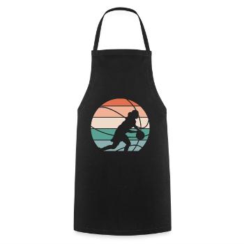 Basketball Women's Basketball Women's Basketball - Cooking Apron - black - Front - AI Model Male 185 dark (185cm)